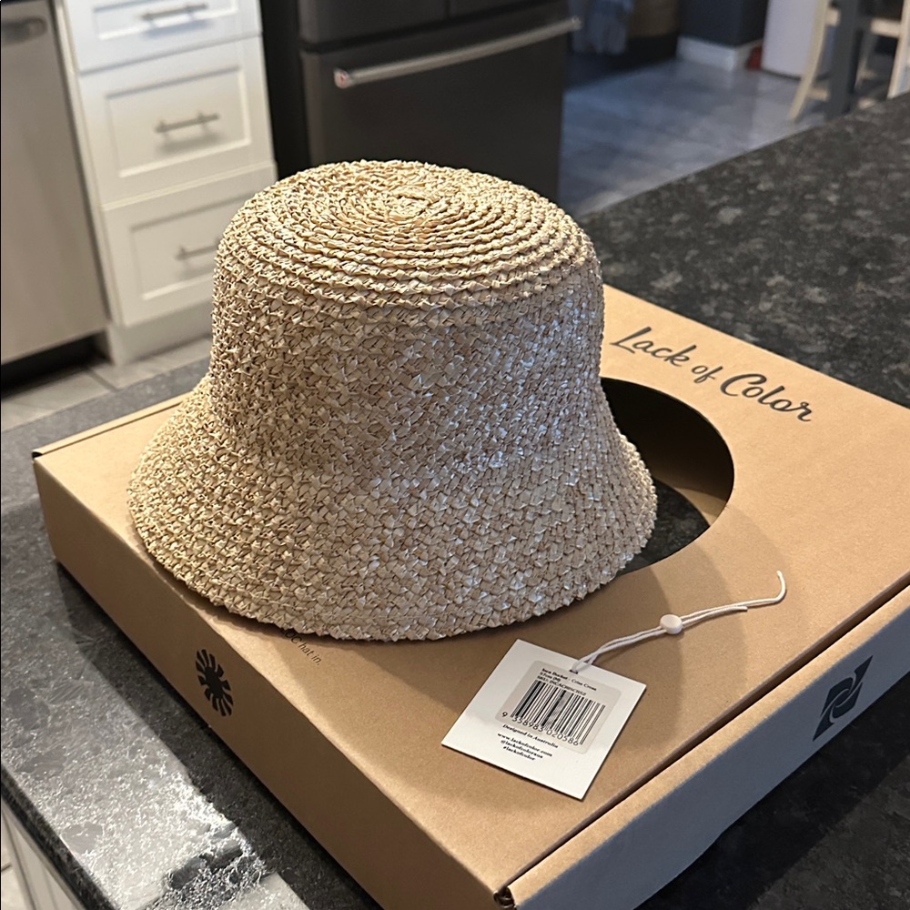 Lack Of Color Natural Straw Inca Bucket Hat - Picture 3 of 6